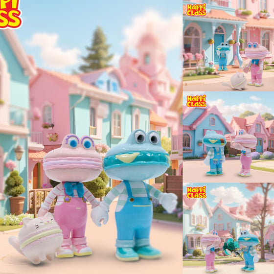 Happi Class - (HC#034 Disguise BURGER / HC#035 MISS MACARON+STARWBERRY) 漢堡君 (偽裝漢堡君 / 馬卡龍小姐+ 草莓貓)