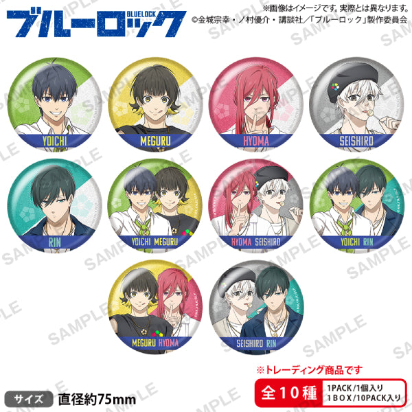 Blue Lock Trading Big Hologram Can Badge Showtime!! (set of 10) 藍色監獄 襟章