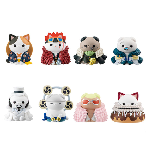MEGA CAT PROJECT NyanPieceNyan! Ver. Luffy with rivals (set of 8) (2024 May resale ver.) 海賊王 路飛