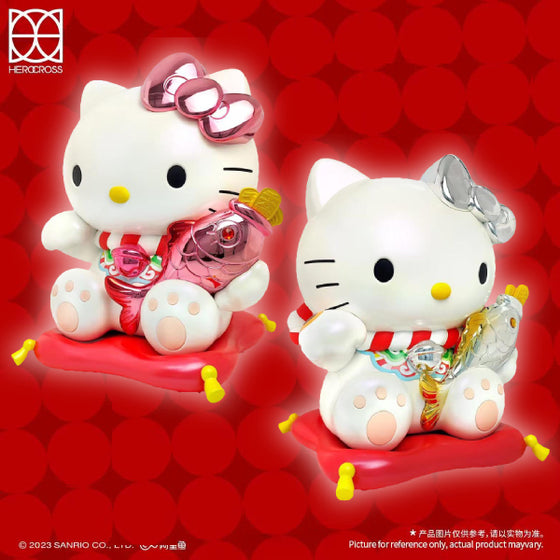 Herocross - WPP# 007 Hello Kitty Maneki Neko (Pink / Silver) 招財貓