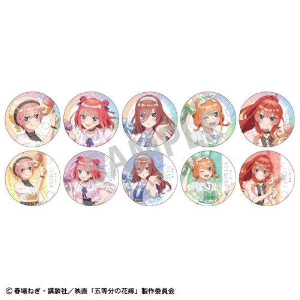 The Quintessential Quintuplets Movie Trading Can Badge Bubble Gun (Set of 10) 五等分的新娘 襟章