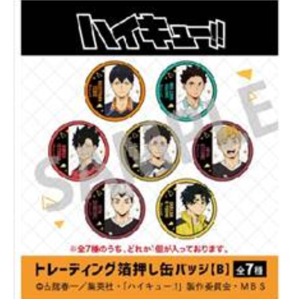 Haikyu!! Trading Foil Stamping Can Badge B (Set of 7) 排球少年 襟章