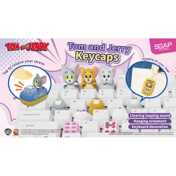 Tom and Jerry Keycaps (box of 8) 貓和老鼠 鍵帽