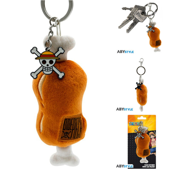 ONE PIECE - Plush Keychain "Meat on a bone" 海賊王 鎖匙扣 掛飾 吊飾