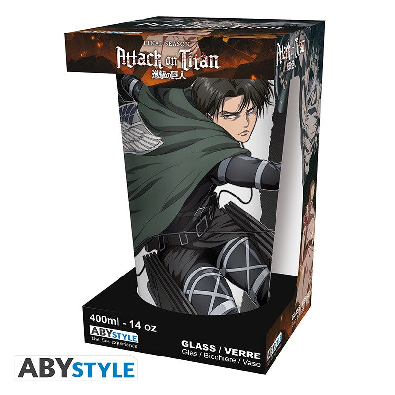 ATTACK ON TITAN - Large Glass - 400ml - Levi S4 進擊的巨人