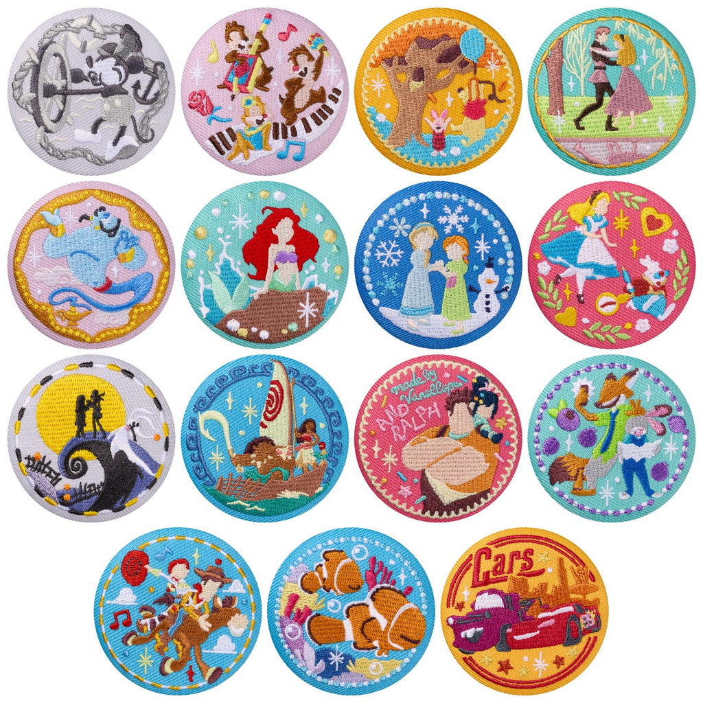Disney Characters Embroidered Pin Badge Biscuit 3 (pack of 12) 迪士尼 刺繡 襟章