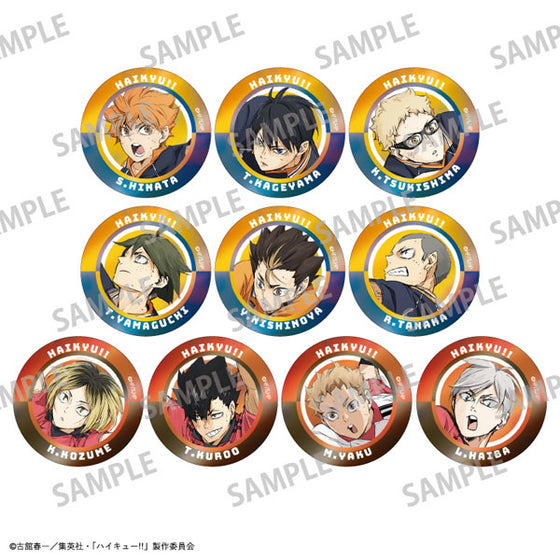 Haikyu!! Trading Metallic Can Badge (set of 10) 排球少年 襟章 徽章