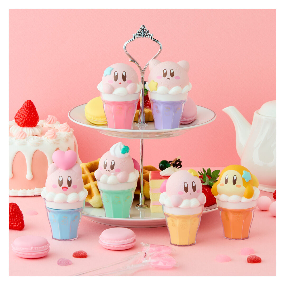 KIRBY LATTE FLOAT CASE W/O GUM (Set of 6) 星之卡比