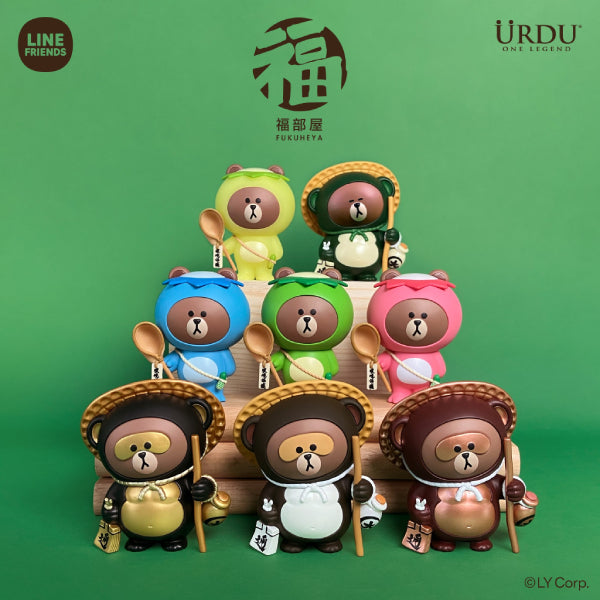 Urdu - Fukuheya Good Luck Brown Series 2 (box of 6) 福部屋 狸貓 河童 Line Friends