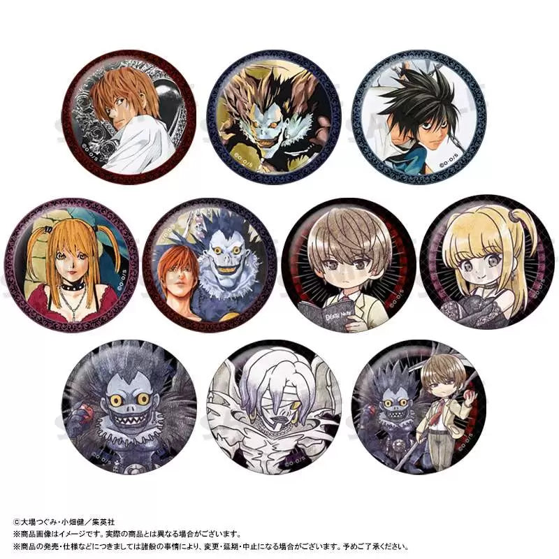 DEATH NOTE PU Leather Badge Collection vol.1 (set of 10) 死亡筆記 襟章