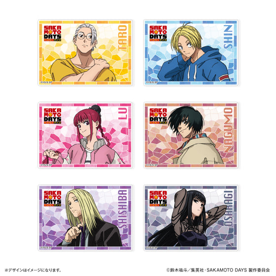 SAKAMOTO DAYS Stained Glass Style Trading Acrylic Cards (set of 6) 坂本日常 坂本太郎