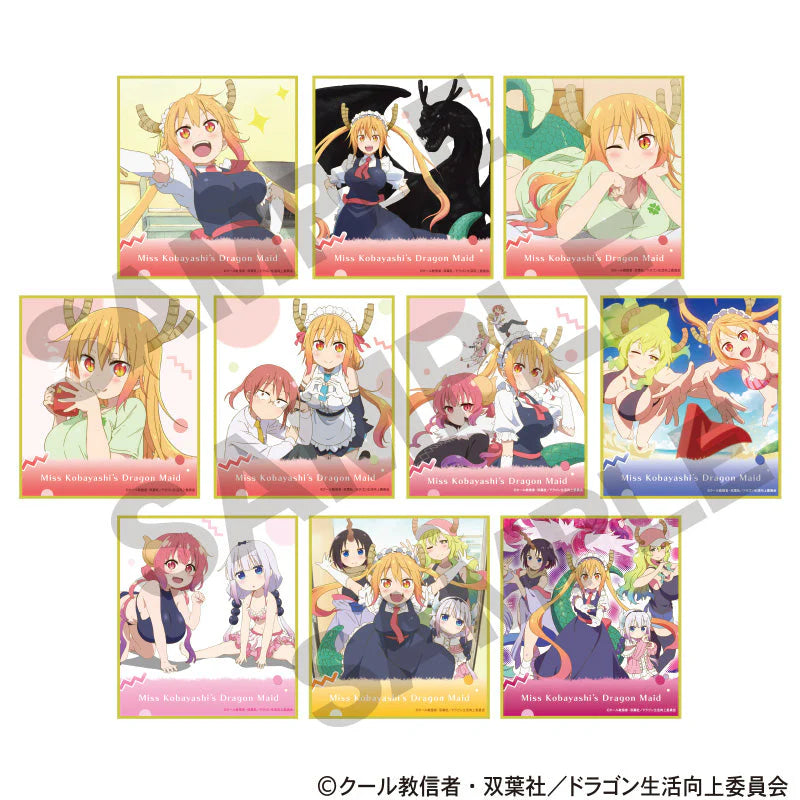 Miss Kobayashi's Dragon Maid trading mini colored paper (set of 10) 小林家的龍女僕 色紙