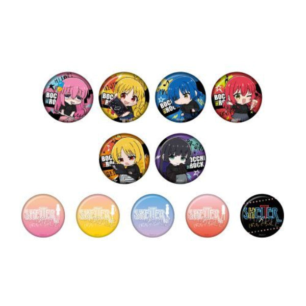 SHELTER x Bocchi the Rock! Can Badge B Box (set of 11) 孤獨搖滾 徽章 襟章