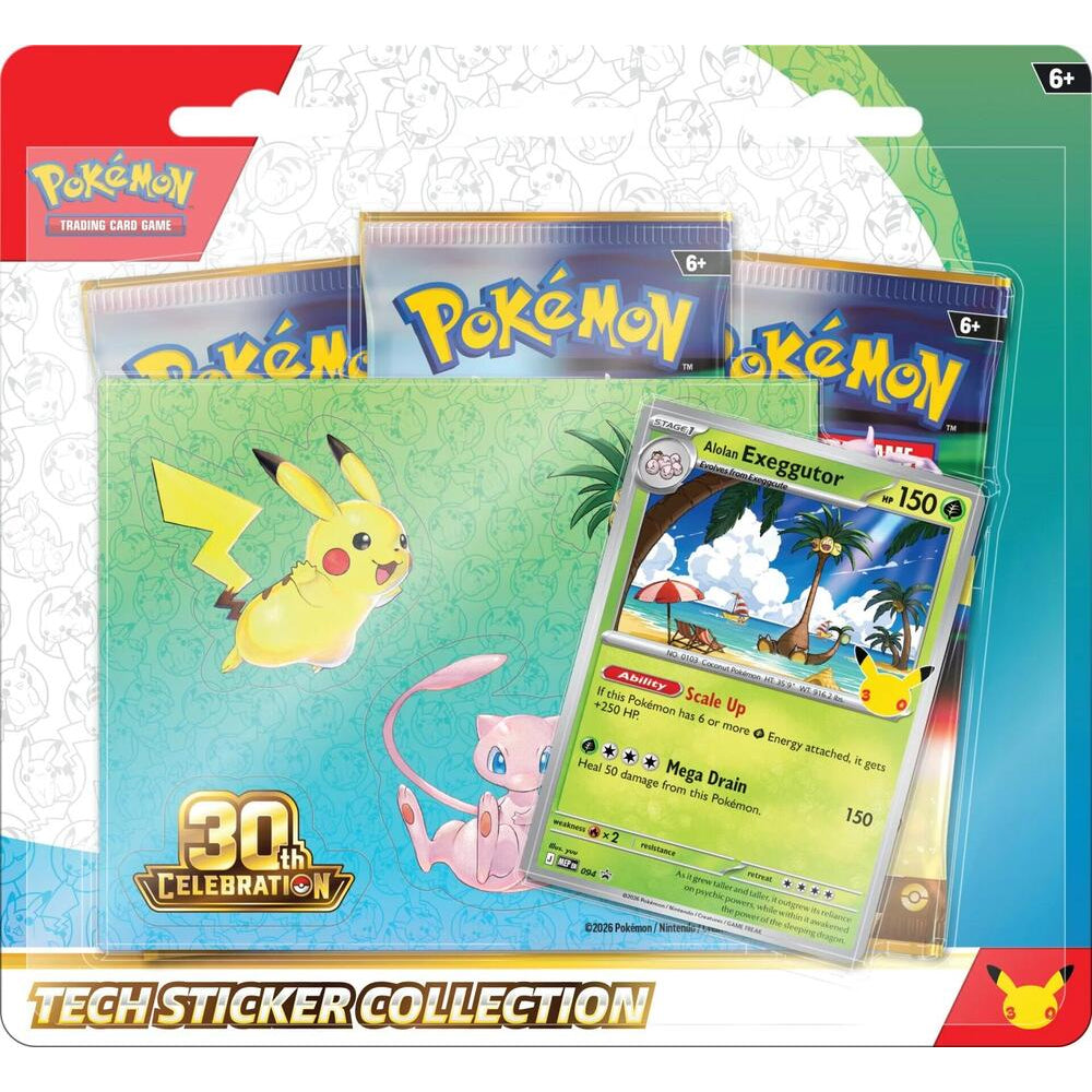 30th Celebration Tech Sticker Collection - ME: 30th Celebration (30C) (ENG ver.) ( Alolan Exeggutor / Lucario) 寵物小精靈 寶可夢 卡牌