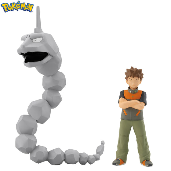 POKEMON SCALE WORLD KANTO REGION BROCK & ONIX W/O GUM 寵物小精靈 寶可夢 小剛 大岩蛇 關都地區 Takeshi Iwark