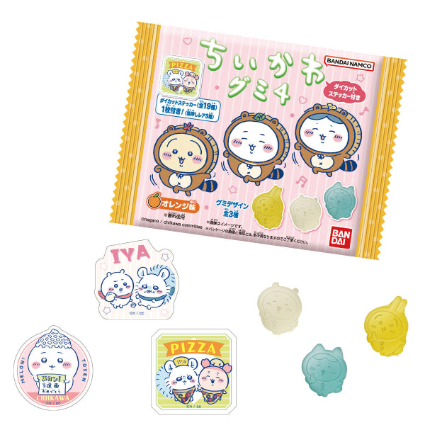 SOMETHING SMALL AND CUTE DIE-CUT STICKERS WITH GUMMY 4 (box of 12 packs) Chiikawa ちいかわ 小可愛 吉伊卡哇 貼紙