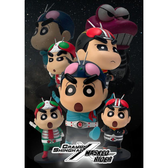 Crayon Shinchan x Masked Rider's Blind Box Series (box of 6) 幪面超人 蠟筆小新 Kamen Rider 盲盒