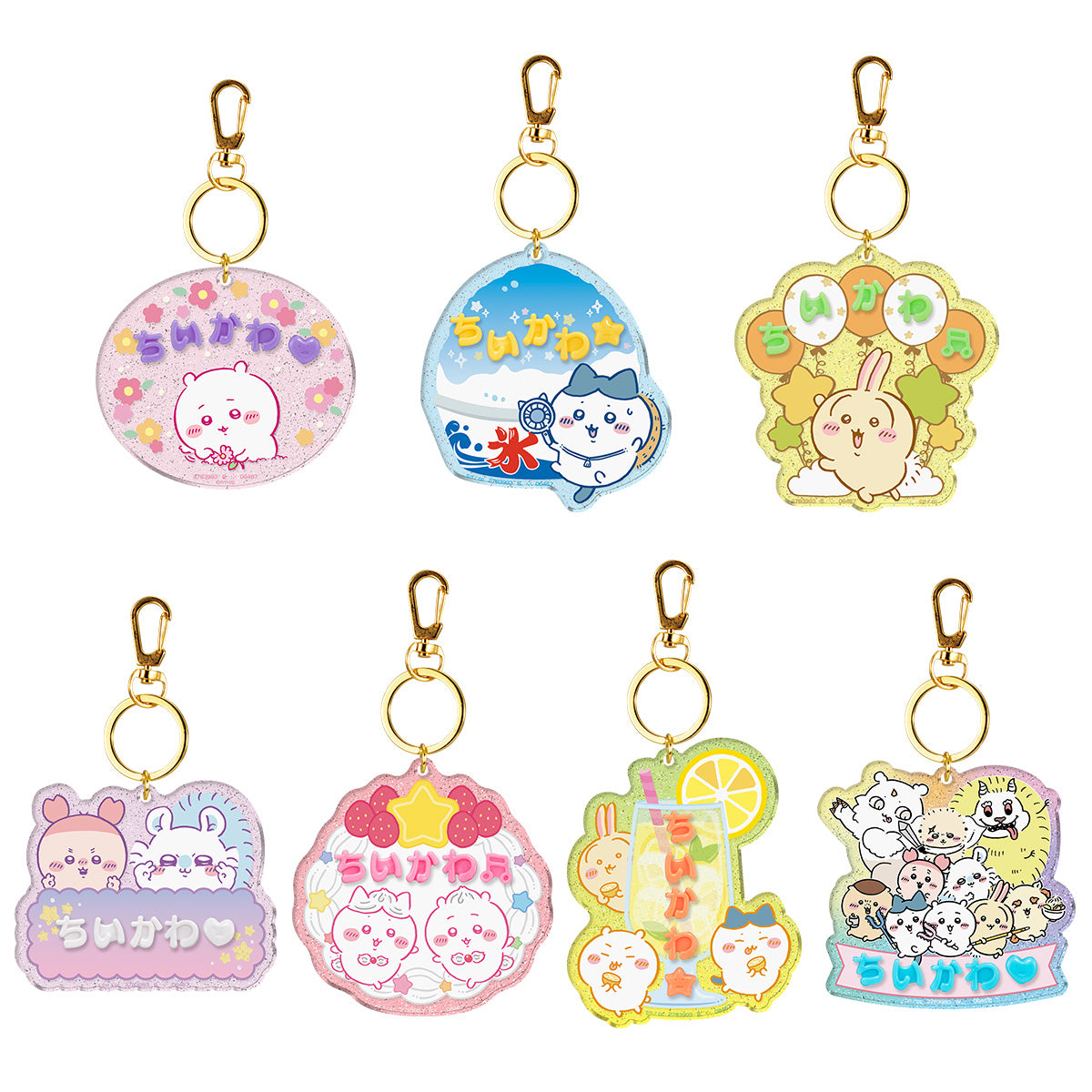 SOMETHING SMALL AND CUTE NAME DECORATION W/O GUM (pack of 12)ちいかわ 小可愛 吉伊卡哇 掛飾 吊飾 鎖匙扣