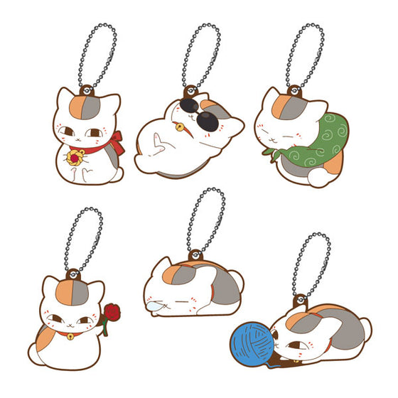 Natsume's Book of Friends Nyanko-sensei Rubber Mascot (Set of 6) 夏目友人帳 貓老師 斑 鎖匙扣 吊飾 掛飾