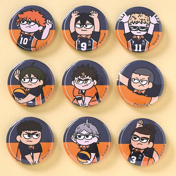 Haikyu!! Jirori TD Badge Match Karasuno High School Ver. (set of 9) 排球少年 襟章 徽章