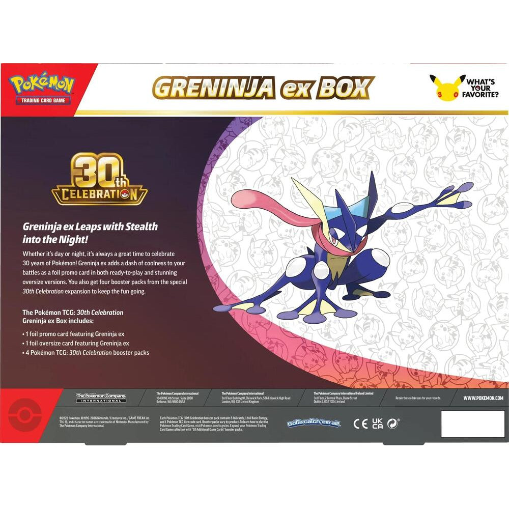 30th Celebration Greninja ex Box - ME: 30th Celebration (ENG ver.) 寵物小精靈 寶可夢 忍蛙 卡牌 對戰咭 PTCG