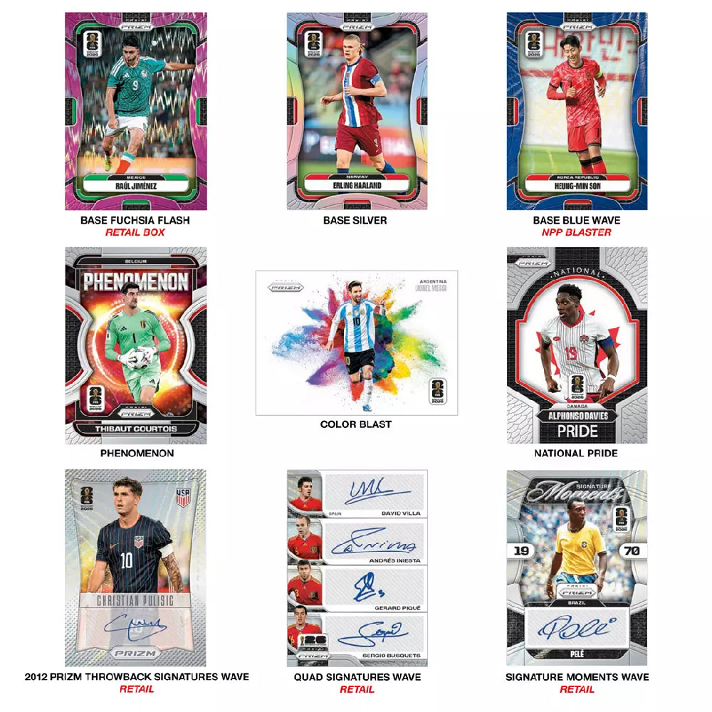 2025 - 26 Prizm World Cup Soccer Blaster 足球 世界盃 收藏卡牌