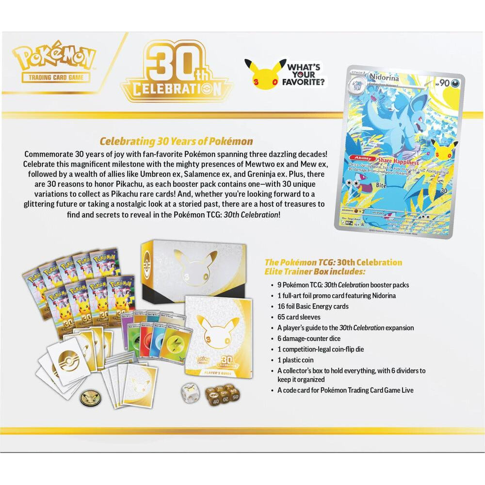 30th Celebration Elite Trainer Box - ME: 30th Celebration (30C) (ENG ver.) 寵物小精靈 寶可夢 卡牌 對戰咭 PTCG
