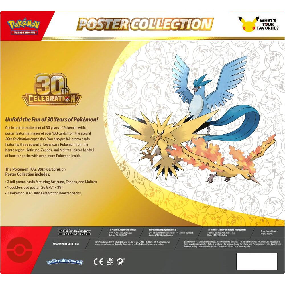 30th Celebration Poster Collection - ME: 30th Celebration (ENG ver.) 寵物小精靈 寶可夢 忍蛙 卡牌 對戰咭 PTCG