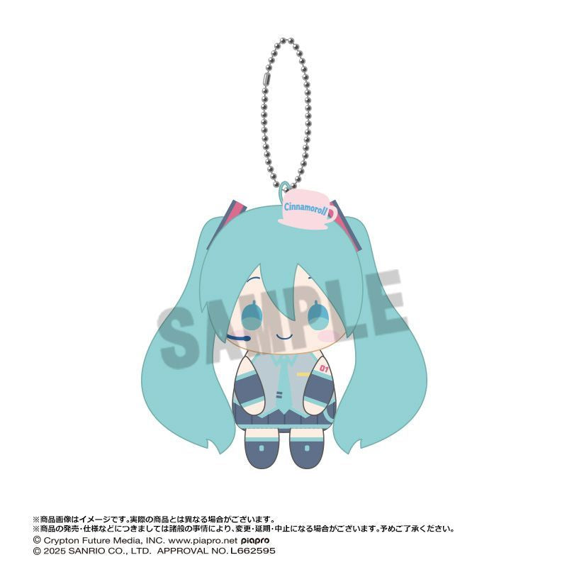 Hatsune Miku × Cinnamoroll Osuwari Club Plush Mascot (box of 6) 三麗鷗 玉桂狗 初音 未來