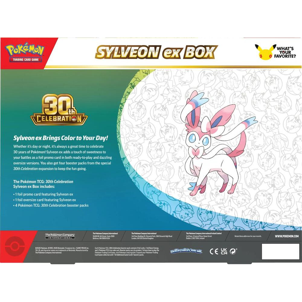 30th Celebration Sylveon ex Box - ME: 30th Celebration (ENG ver.) 寵物小精靈 寶可夢 仙子伊貝 卡牌 對戰咭 PTCG