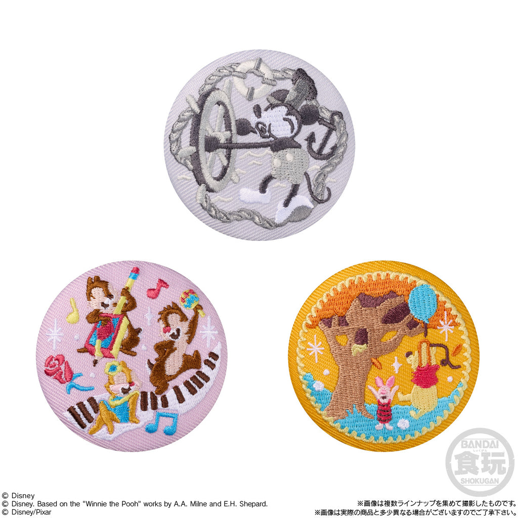 Disney Characters Embroidered Pin Badge Biscuit 3 (pack of 12) 迪士尼 刺繡 襟章