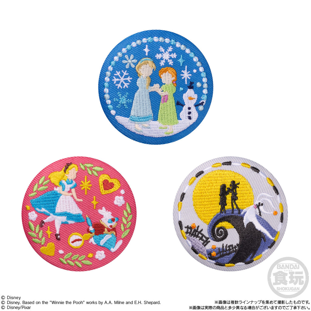Disney Characters Embroidered Pin Badge Biscuit 3 (pack of 12) 迪士尼 刺繡 襟章