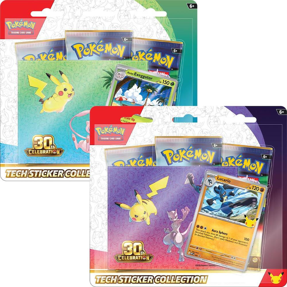 30th Celebration Tech Sticker Collection - ME: 30th Celebration (30C) (ENG ver.) ( Alolan Exeggutor / Lucario) 寵物小精靈 寶可夢 卡牌