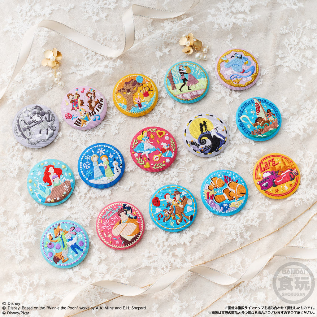 Disney Characters Embroidered Pin Badge Biscuit 3 (pack of 12) 迪士尼 刺繡 襟章