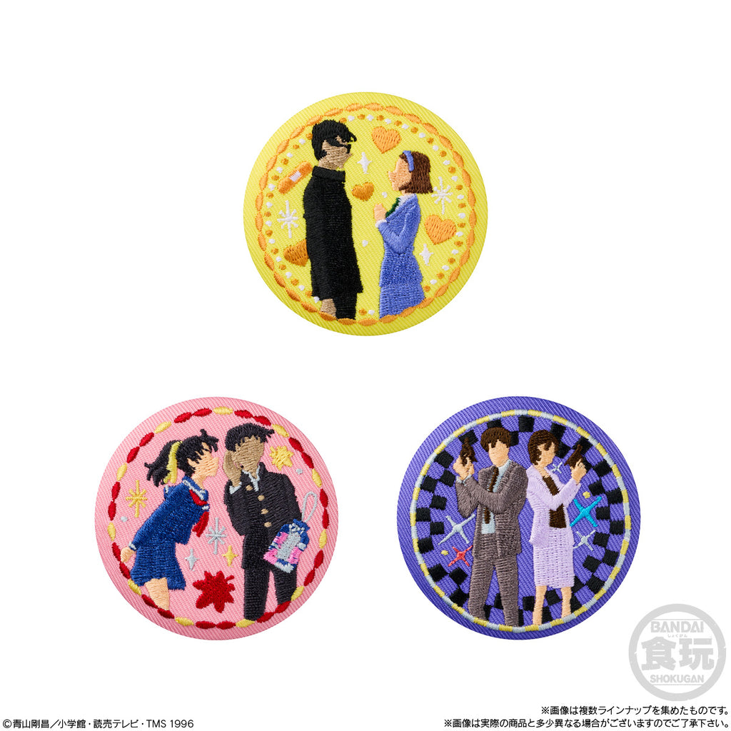 DETECTIVE CONANE MBROIDERY CAN BADGE WITH BISCUITS (pack of 12) 名偵探柯南 刺繡襟章 & 餅乾