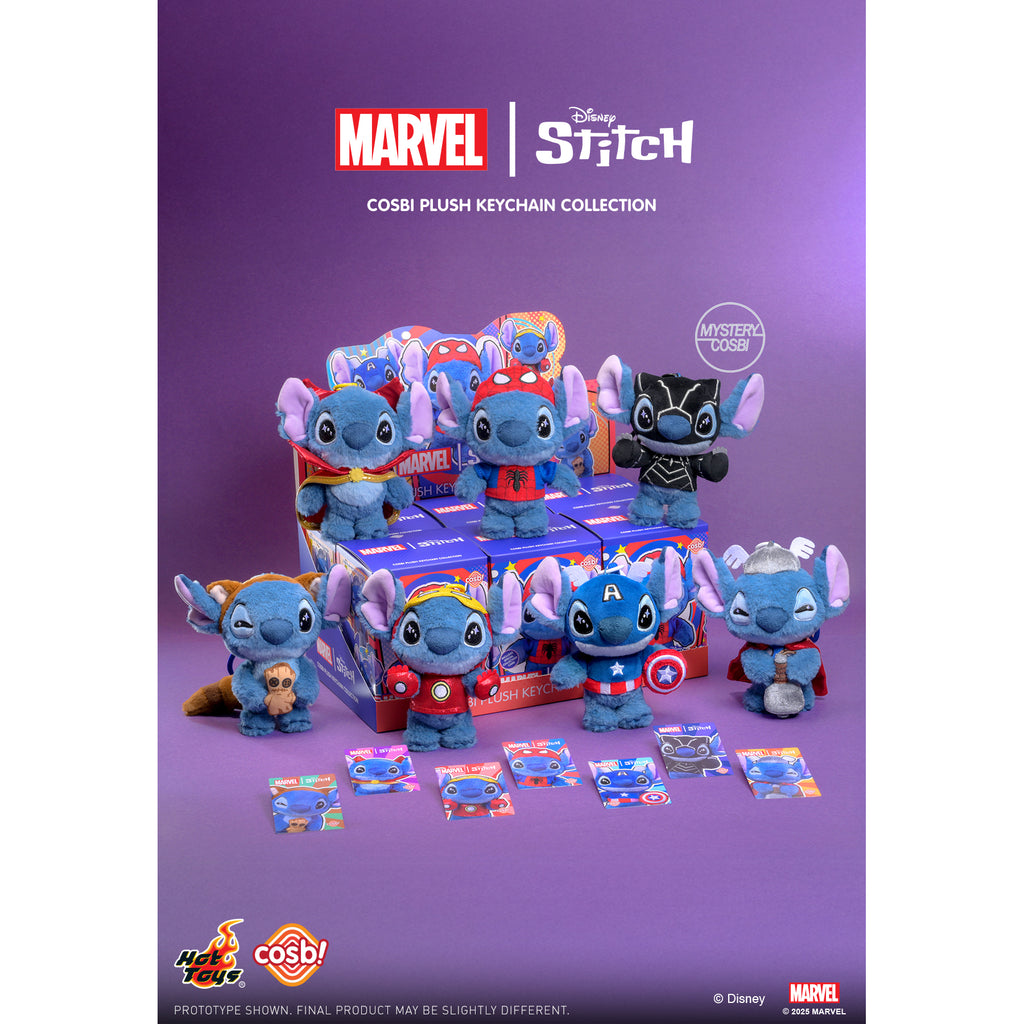 Marvel Stitch - Cosbi Plush Keychain Collection (box of 6) 史迪仔 史迪奇 扮嘢小魔星