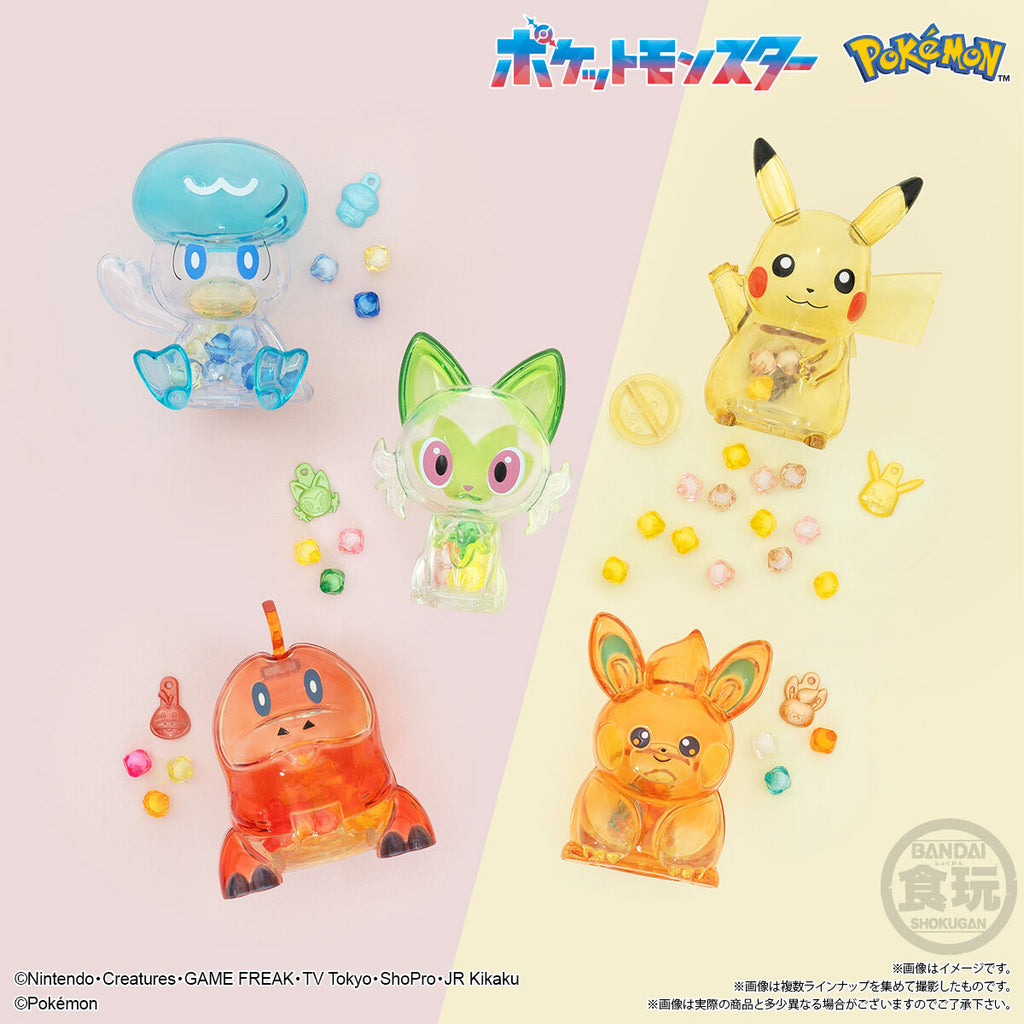 POKÉMON CRYSTALCOT (set of 5) 寵物小精靈 精靈寶可夢透明造型公仔