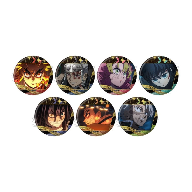 Demon Slayer Glitter Can Badge Vol.3 B (set of 7) 鬼滅之刃