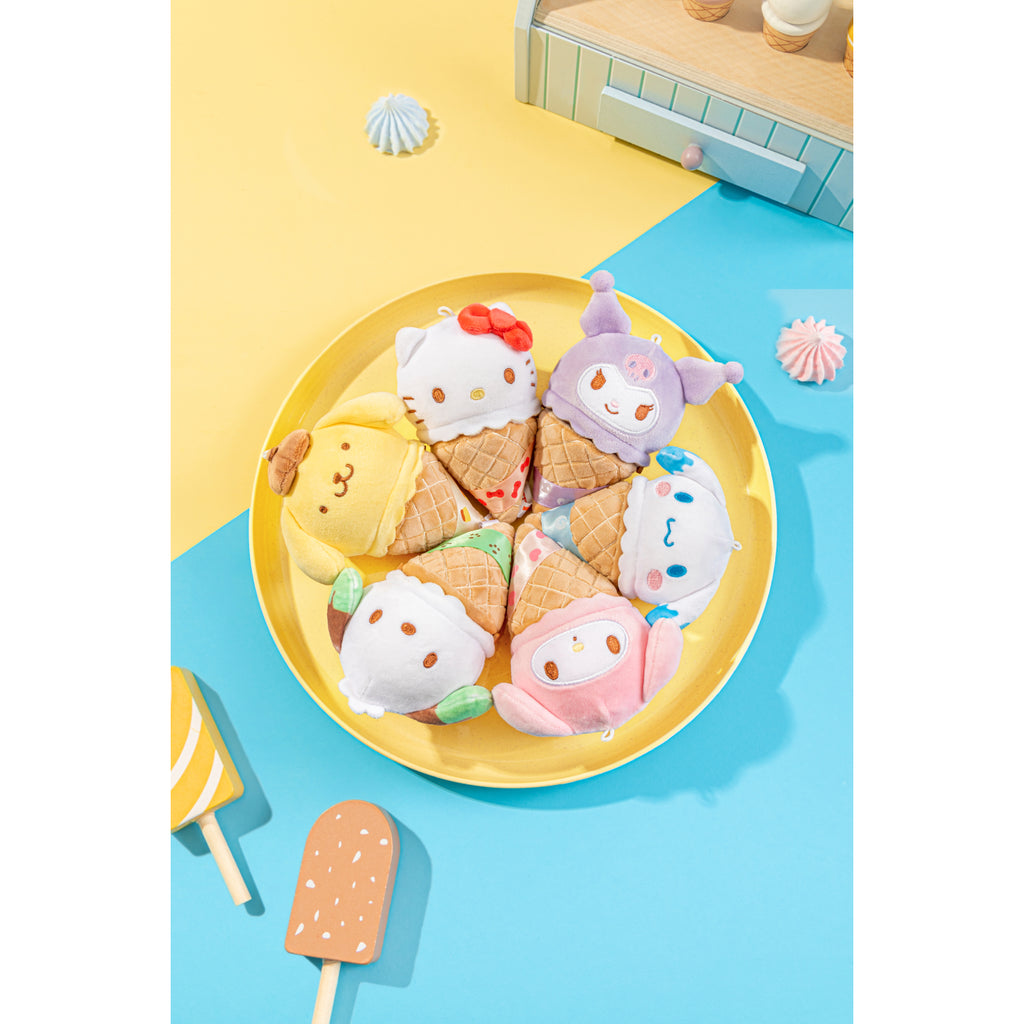 Sanrio characters Ice Cream Cone Series Plush Relaxing Toy (set of 6) 三麗鷗