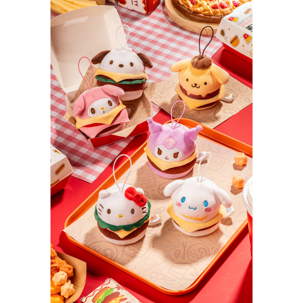 Sanrio characters Burger Series Plush Relaxing Toy (set of 6) 三麗鷗