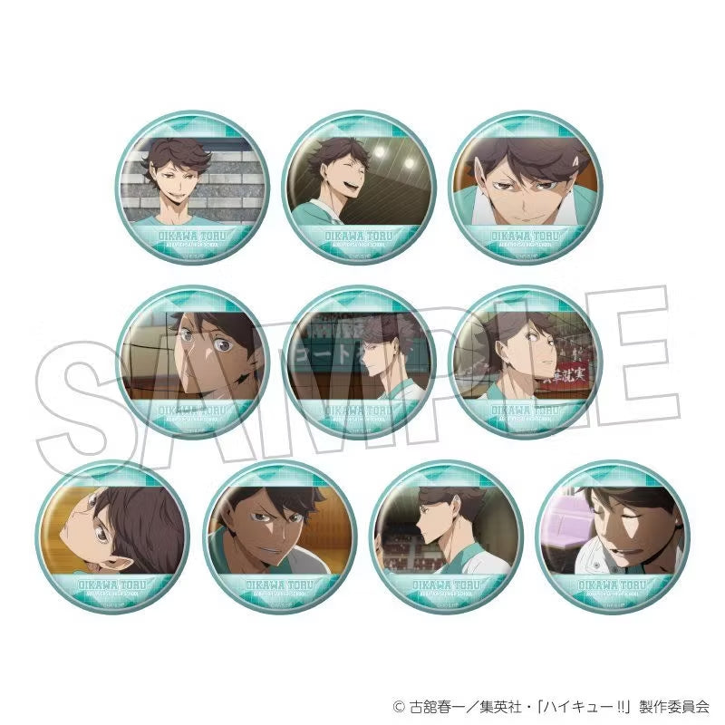 Haikyu!! Trading Can Badge Oikawa Tooru (set of 10) 排球少年 及川徹 襟章