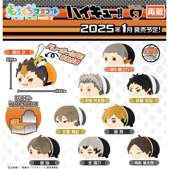 Mochimochi Mascot Haikyu!! Vol.3 (Set of 9) 排球少年 吊飾 鎖匙扣