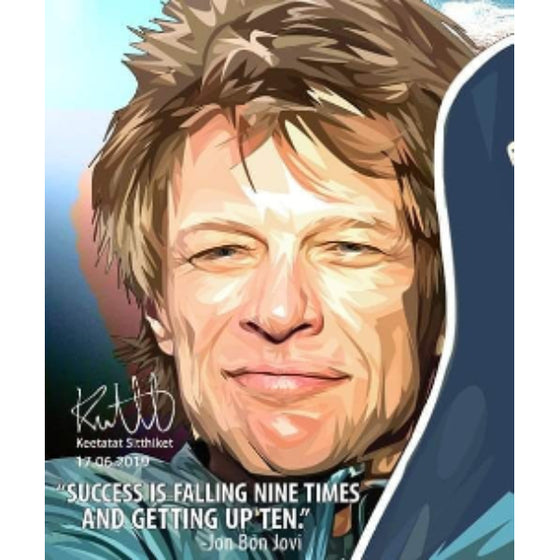 Pop Art Wall Decoration Drawing (Jon Bon Jovi - Success is falling) 掛畫
