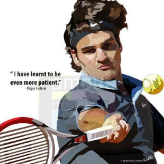 Pop Art Wall Decoration Drawing (Roger Federer) 費達拿 掛畫