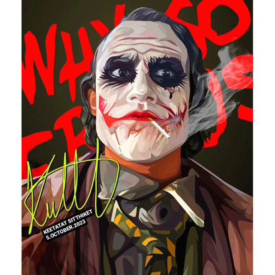 Pop Art Wall Decoration Drawing (Joker New Why so Serious) 小丑 掛畫