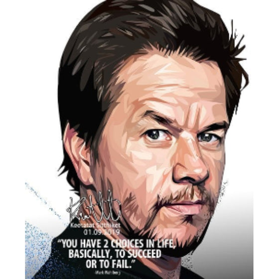 Pop Art Wall Decoration Drawing (Mark Wahlberg - You have 2 Choices in life) 掛畫