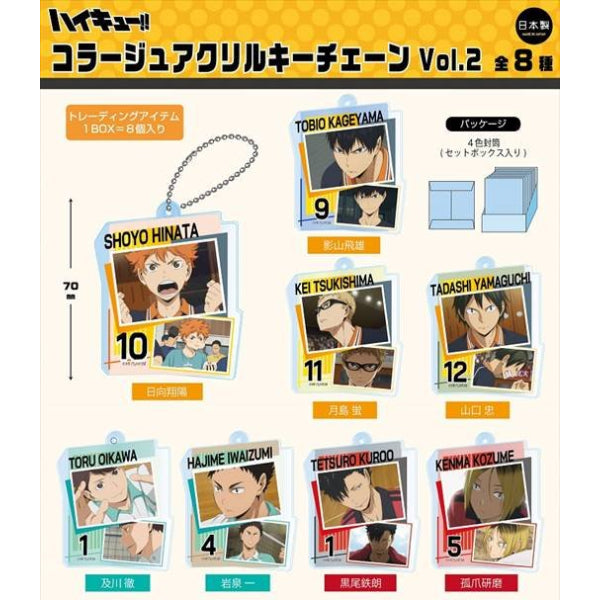 Haikyu!! Collage Acrylic Key Chain Vol.2 (Set of 8) 排球少年 鎖匙扣 吊飾 掛飾