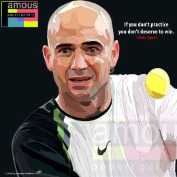 Pop Art Wall Decoration Drawing (Andre Agassi) 掛畫