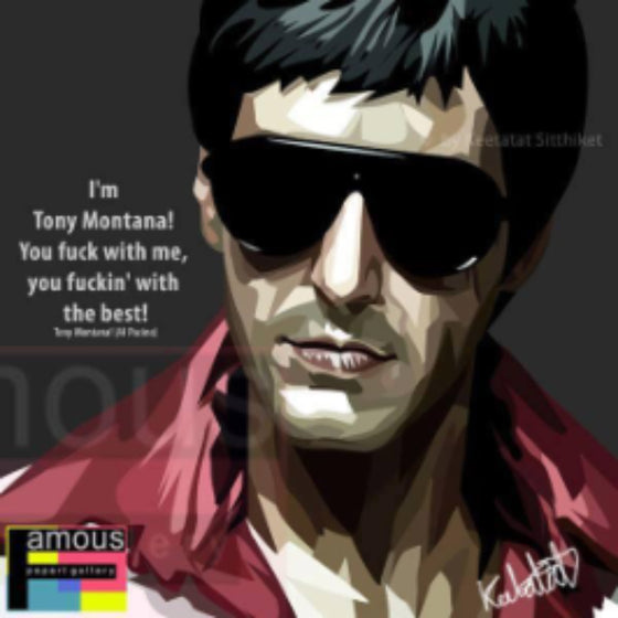 Pop Art Wall Decoration Drawing (Al Pacino - Tony Montana) 阿爾·柏仙奴 掛畫