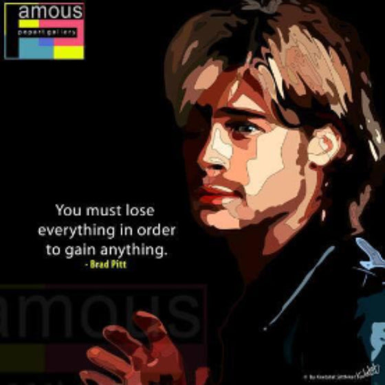 Pop Art Wall Decoration Drawing (Brad Pitt You must love) 畢彼特 掛畫